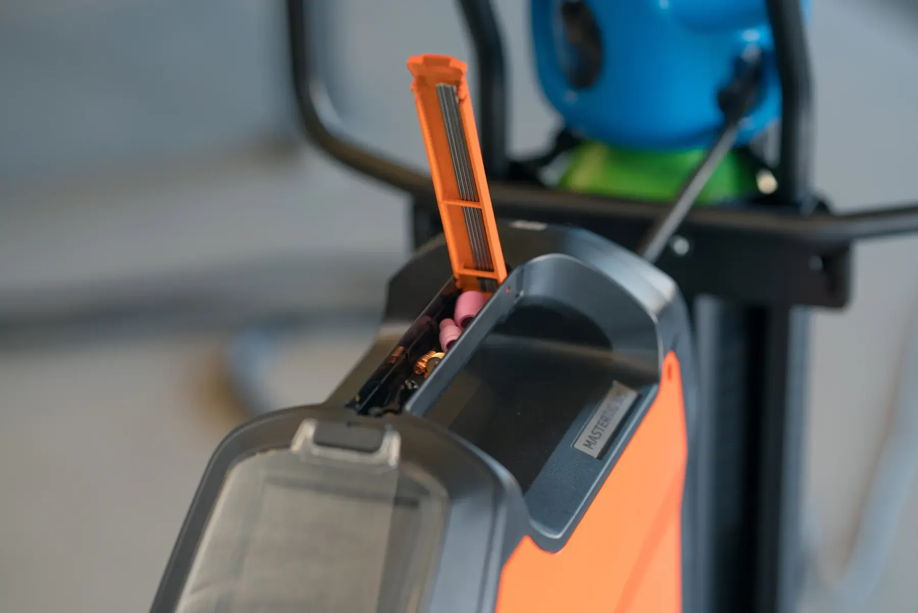 The MasterTig with storage space in its handle
