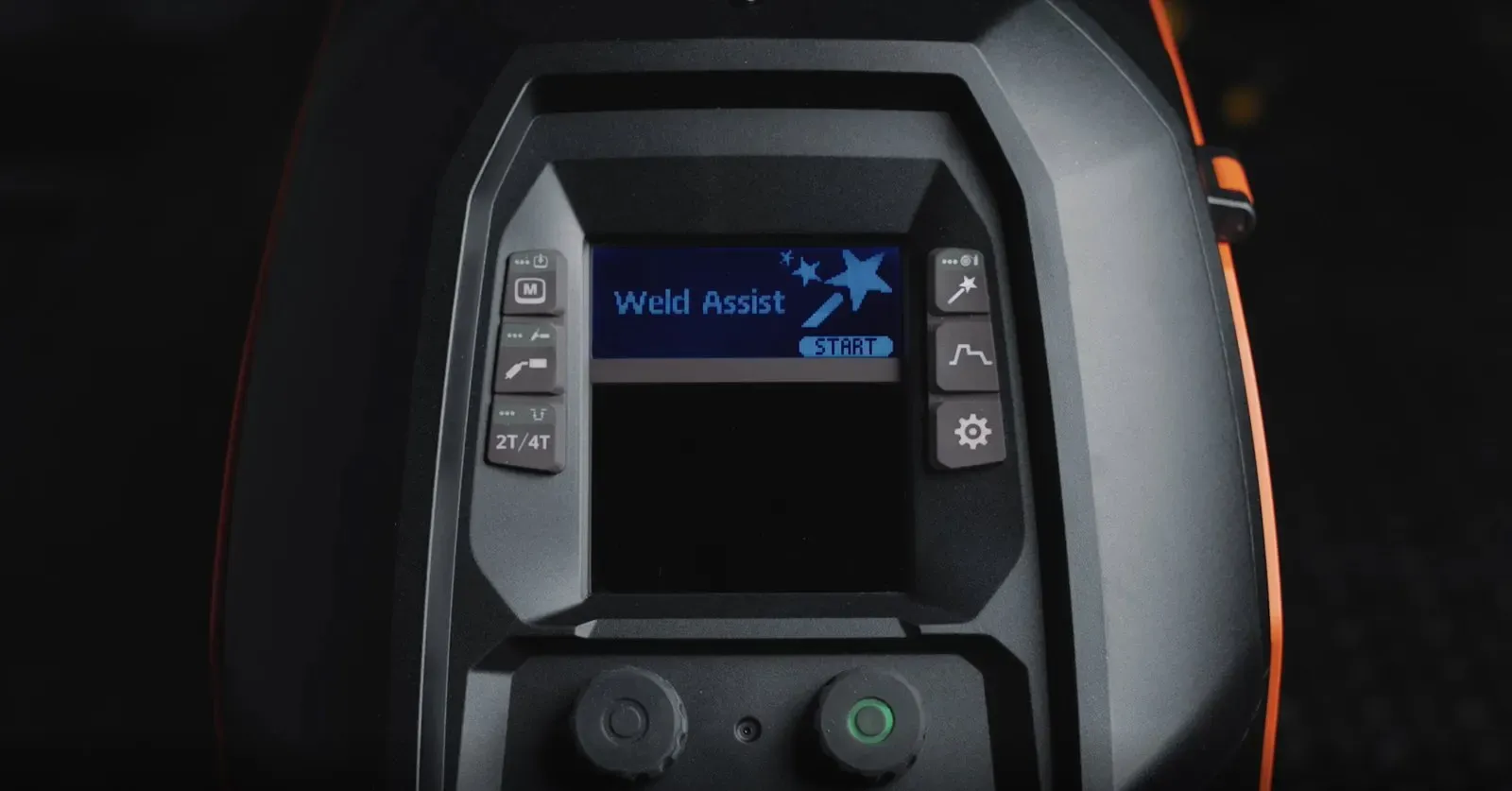 The Master M panel showing the Weld Assist start screen